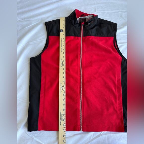Greg Norman for Tasso Ella Men’s Golf fleece Vest Large Red Black Size Large NWT - Picture 10 of 10